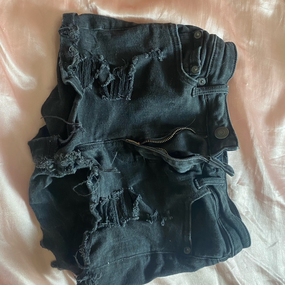 Aeropostale Black Denim Shorts